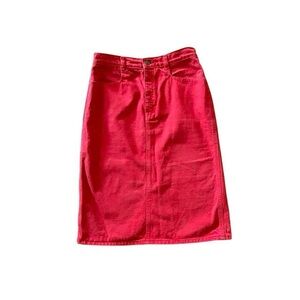 Vintage Palmettos Red Denim Skirt - Size 11